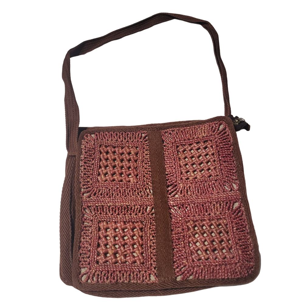 Brown Beaded Made in Italy Bag